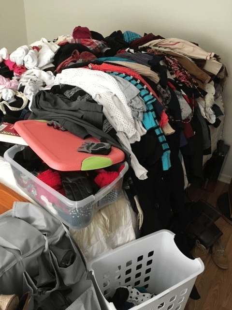 The crazy amount of clothes that I have, but only wore 20% of it.